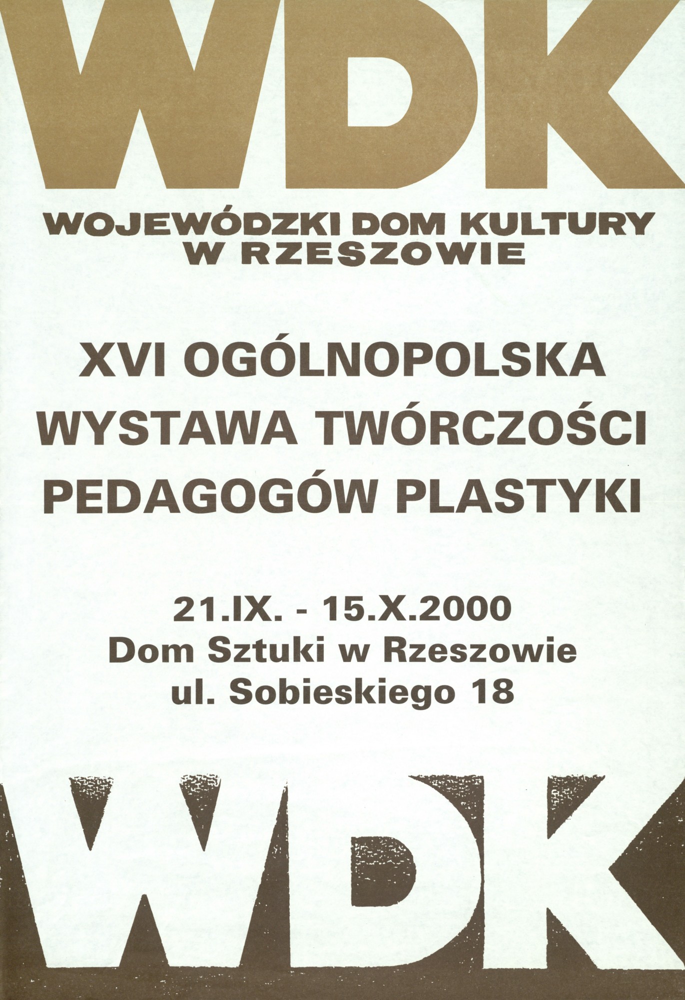 zdjęcie afisza - XVI Ogólnopolska Wystawa Twórczości Pedagogów Plastyki